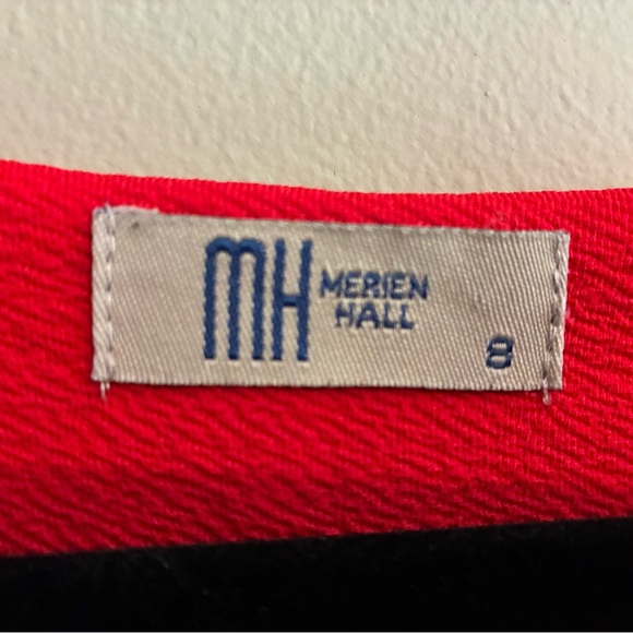 Red Sheath Midi Dress with Dolman Sleeves - Picture 4 of 7